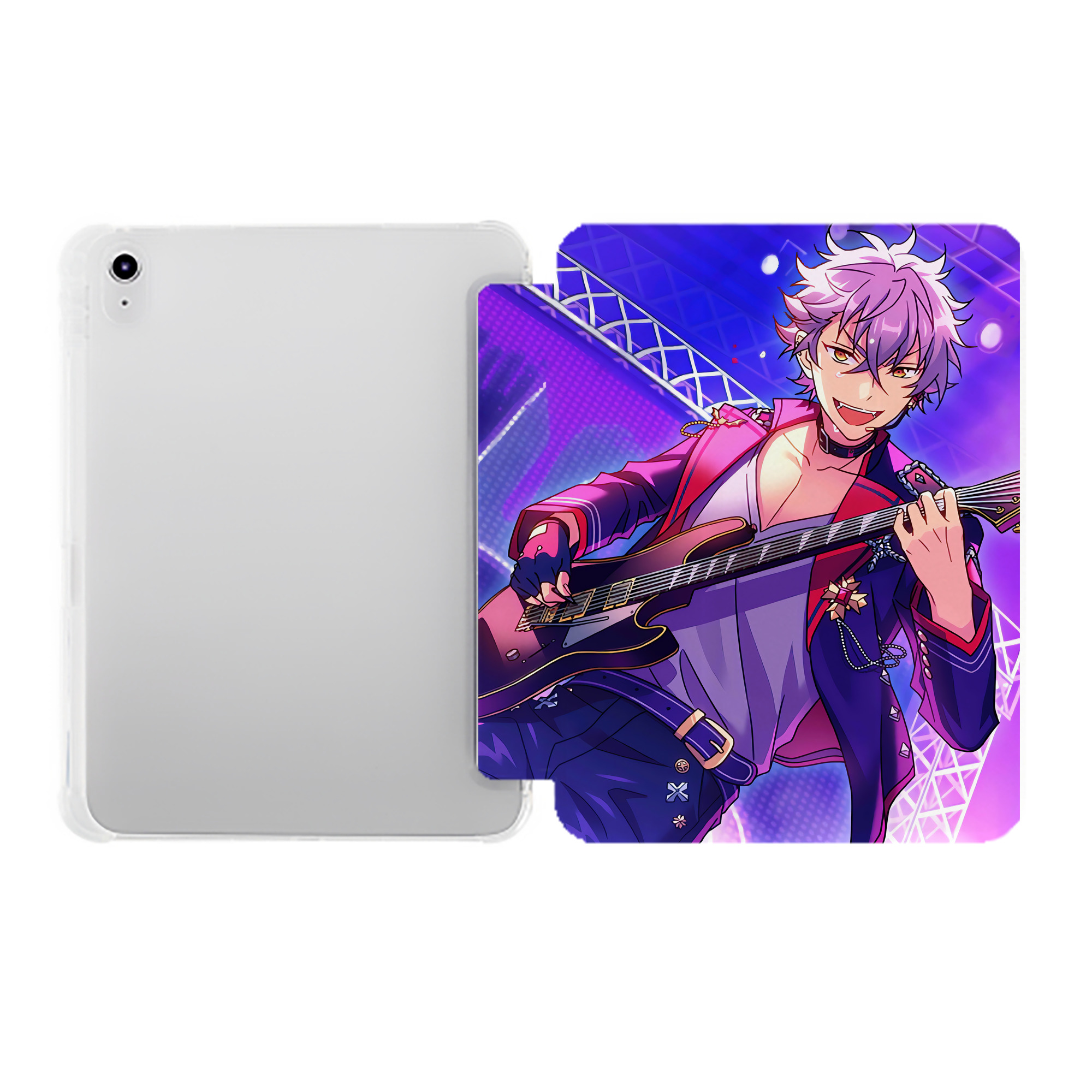 （画像用） あんさんぶるスターズ! Ensemble Stars IPad ケース ペン収納付き 三つ折りスタンド PUレザー×シリコン 対応機種9.5/10.5/10.9インチ